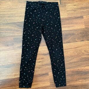 Cat & Jack Black Leggings with Colorful Dots